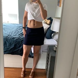 J.Crew navy textured mini skirt size 8